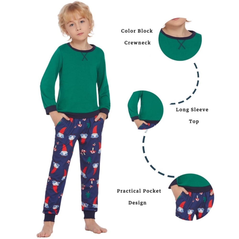Ekouaer Boys Kids Christmas Pajamas Set | Long Sleeve‎ Top and Pants | NEW/NWT!!